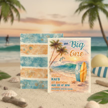 The Big One Retro Surf Beach Birthday 