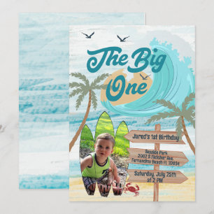 Invitation The Big One Surf Planche de Surf Photo Personnalis