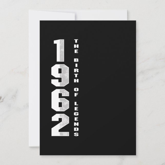 Invitation The Birth Of Legends 1962 58 th Birthday Gift (Devant)