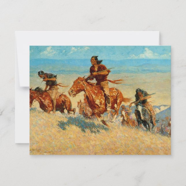 Invitation The Buffalo Runners de Frederic Remington (1909) (Devant)