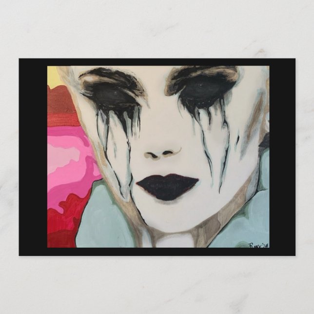 Invitation ‘the Chill’ Painting on a Small-Scale Print  (Devant)