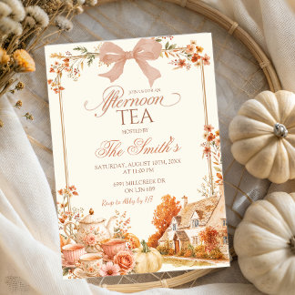 Invitation Thé dansant coquette d'automne