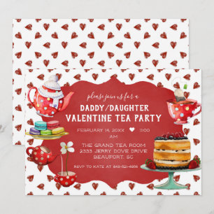 Invitation Thé dansant Papa/Fille pour la Saint-Valentin