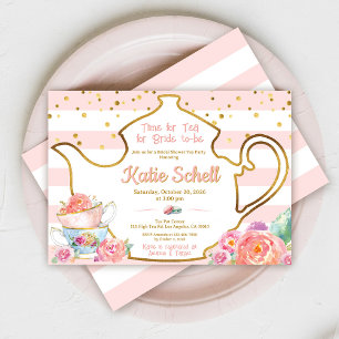 Invitation Thé dansant pour enterrement de vie de jeune fille