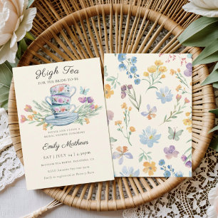 Invitation Thé de mariage pour la mariée Shower Floral Champê