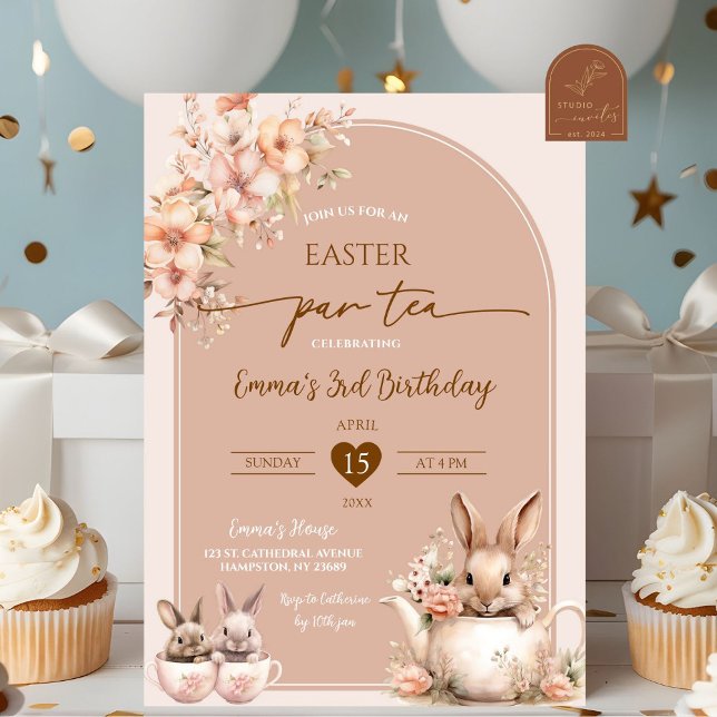 Invitation Thé de Pâques (Créateur téléchargé)