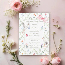 The Heirloom Rose & Ribbon Signature Stork