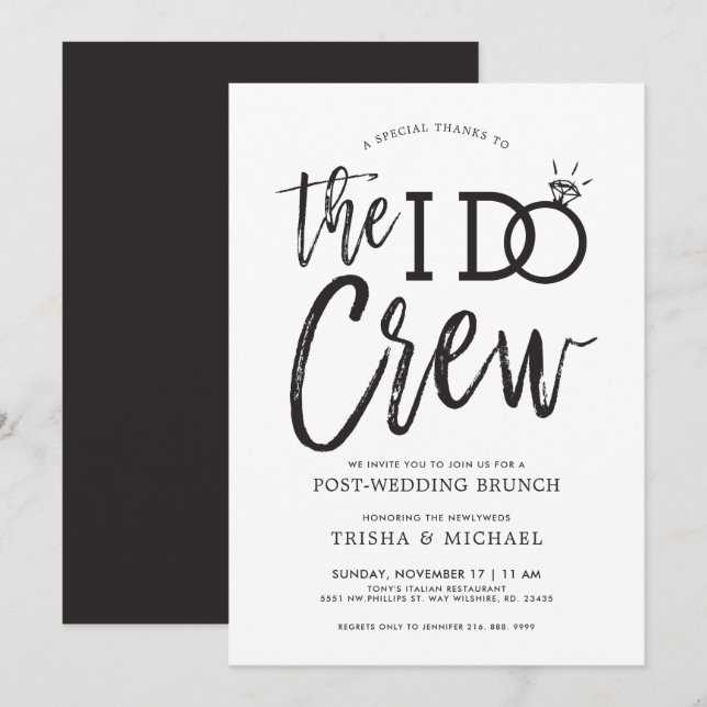 Invitation The I Do Crew | Brunch après mariage (Devant / Derrière)