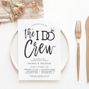 Invitation The I Do Crew   La soirée du dîner de répétition
