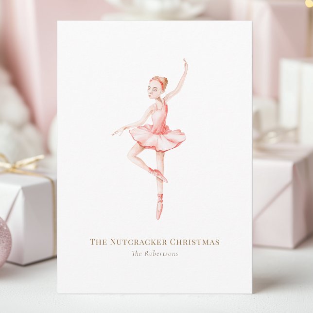 Invitation The Nutcracker Christmas Ballerina Watercolor (Créateur téléchargé)
