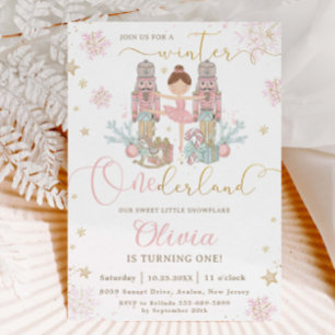 Invitation The Nutcracker Winter Onederland 1er Anniversaire 