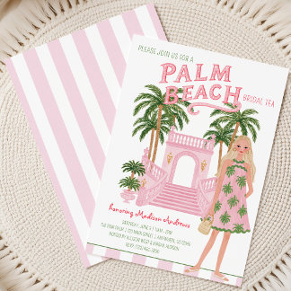 Invitation Thé ou Shower de Mariage Cabane Préppy de Palm Bea
