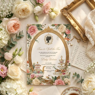 Invitation Thé Party Baby Shower Il est temps de dévoiler l