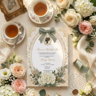 Invitation Thé Party Baby Shower   Il est temps de dévoiler l