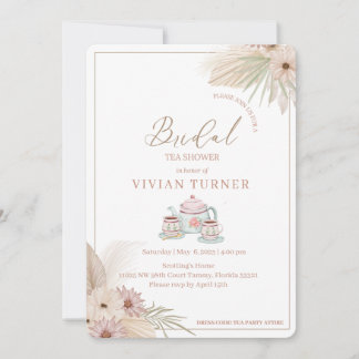 Invitation Thé Party Bohème