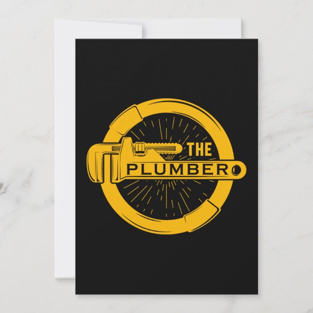 Invitation The Plumber Plumbing Pipe Craft Profession Gift (Devant)