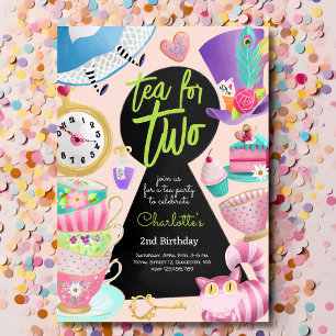 Invitation Thé pour deux, anniversaire de thé