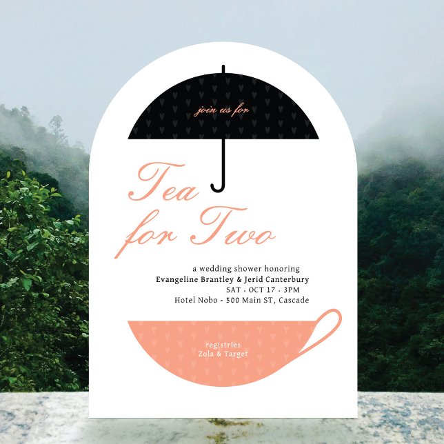 Invitation Thé pour deux classiques Mariage Thé Douche Invita (Créateur téléchargé)