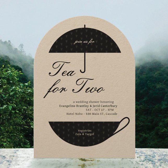 Invitation Thé pour deux classiques Mariage Thé Douche Invita (Créateur téléchargé)