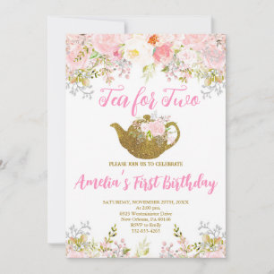 Invitation Thé pour deux invitations, Tea Party 2e anniversai