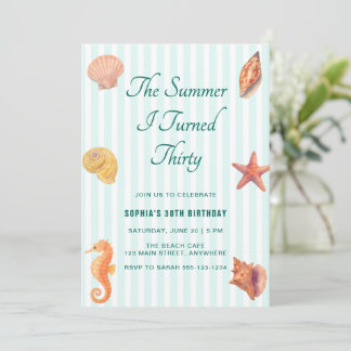 Invitation The Summer I Turned Thirty 30th Birthday