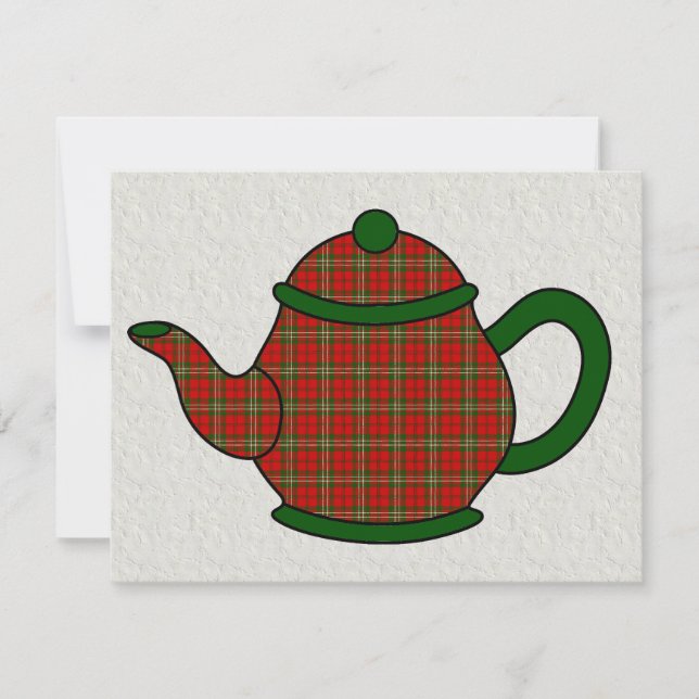 Invitation Thé Tartan Plaid Tea V5 (Devant)