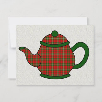 Invitation Thé Tartan Plaid Tea V5