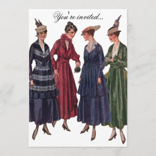 Invitation Thé vintage