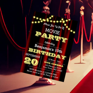 Invitation Théâtre Lights Jaune Toutes les occasions Invitati