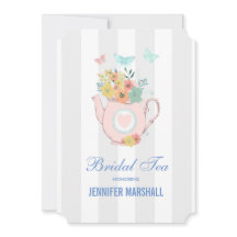 Théière rose avec fleurs et papillons Thé de maria