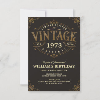 Invitation Thème Artisanal Vintage Tout Âge