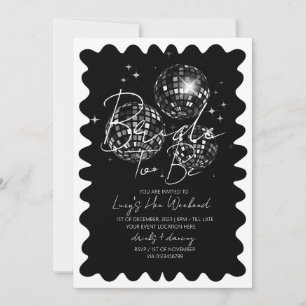 Invitation Thème Black Disco Bachelorette Week-end Itinéraire