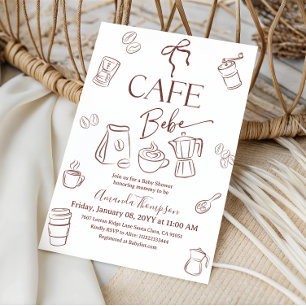 Invitation Thème Café Arc Café Bébé en Route Baby Shower
