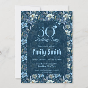 Invitation Thème Chic Lilies 10e Anniversaire