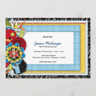 Invitation Thème d'anniversaire de l'école