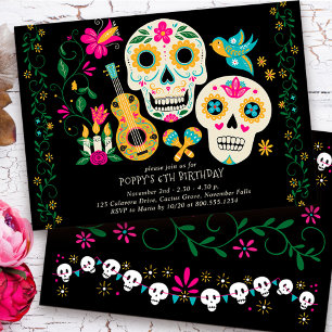 Invitation Thème d'anniversaire Jour des Morts