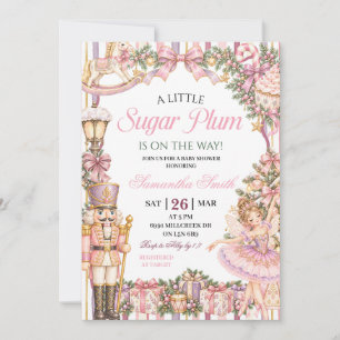 Invitation Thème de Casse-Noisette pour Baby Shower Little Su