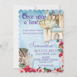 Invitation Thème de conte de fée Glamour Beauty and the Beast