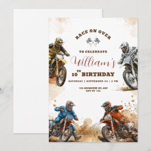 Invitation Thème de course Anniversaire Enfants