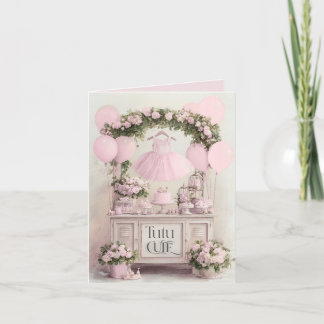 Invitation Thème de danseuse classique rose pour filles Tutu 