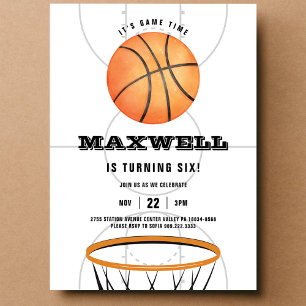 Invitation Thème de dunk dans le slam de sports de basketball
