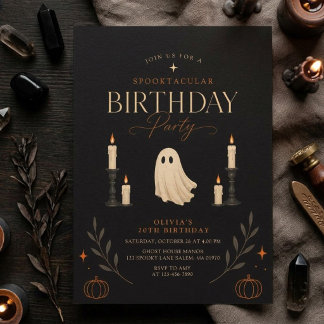 Invitation Thème de fête d'anniversaire Halloween Moderne Épo