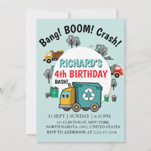 Invitation Thème de fête d'anniversaire pour enfants sur les