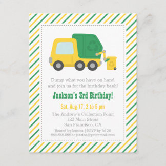 Invitation Thème de fête d'anniversaire pour garçons sur le c