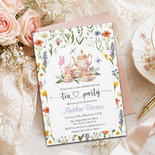 Invitation Thème de fête prénuptiale avec aquarelle et fleurs