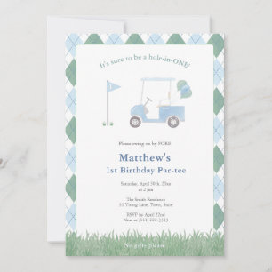 Invitation Thème de golf classique pour la fête d'anniversair