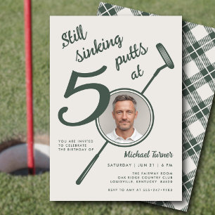Invitation Thème de golf pour 50e anniversaire Adulte Putter