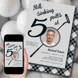 Invitation Thème de golf pour 50e anniversaire Adulte Putter