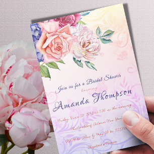 Invitation Thème de la haute société pour un thé de mariage e