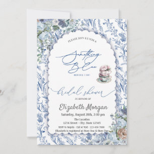 Invitation Thème de la tasse de thé aquarelle Fleur sauvage b